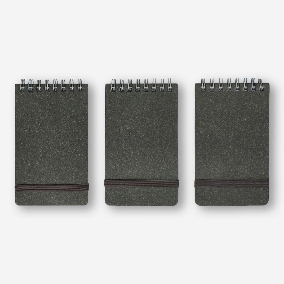 Black lined paper notepad
