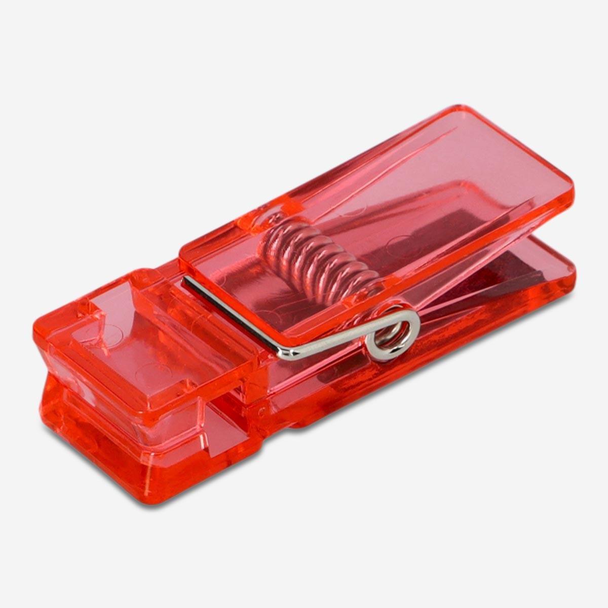 Red clip with magnet