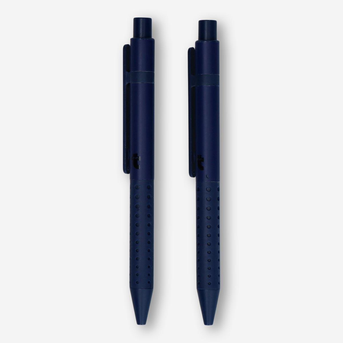 Navy Gel Pens. Black Ink