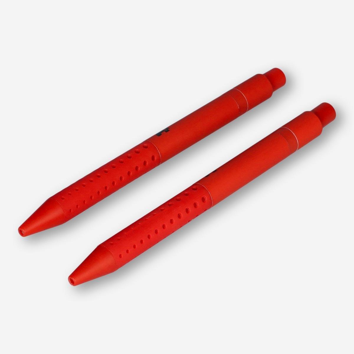 Red gel pens