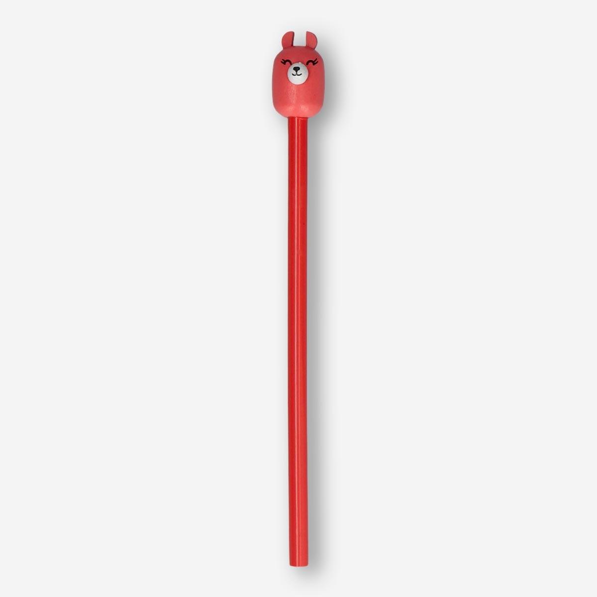 Red animal pencil