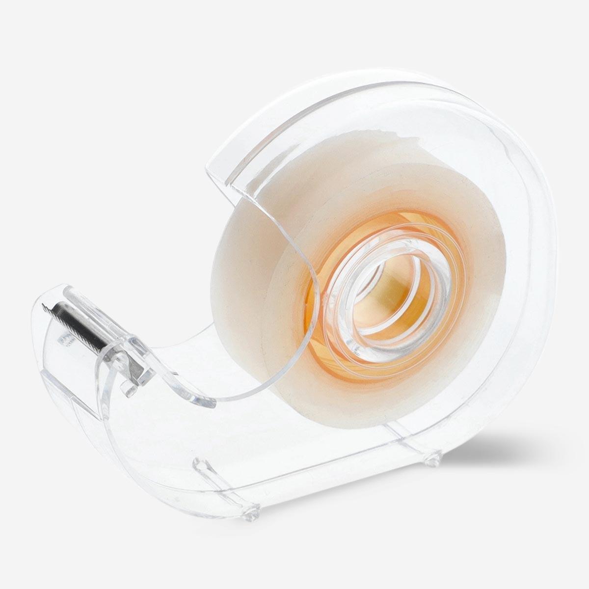 Transparent tape incl dispenser    