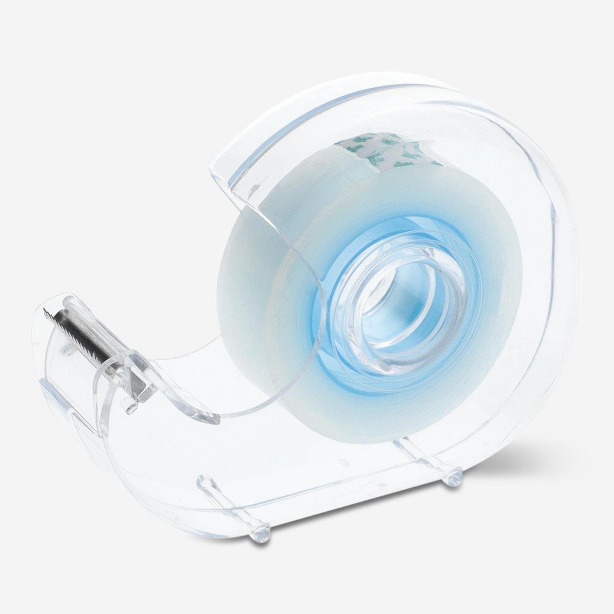 Blue transparent tape. incl. dispenser