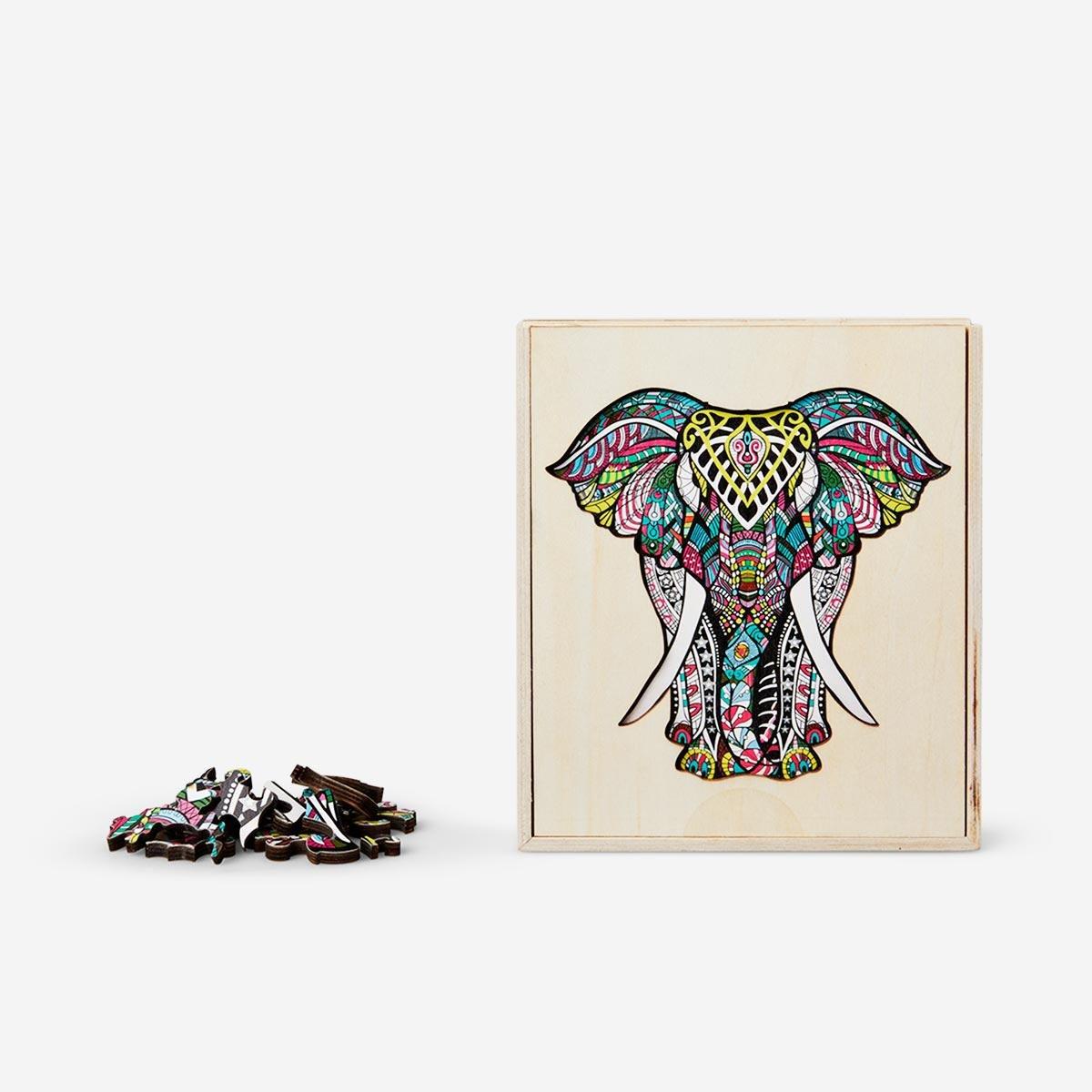 Multicolour elephant puzzle