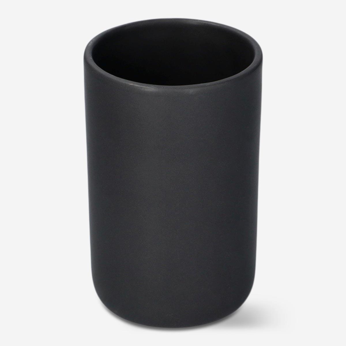 Black toothbrush mug