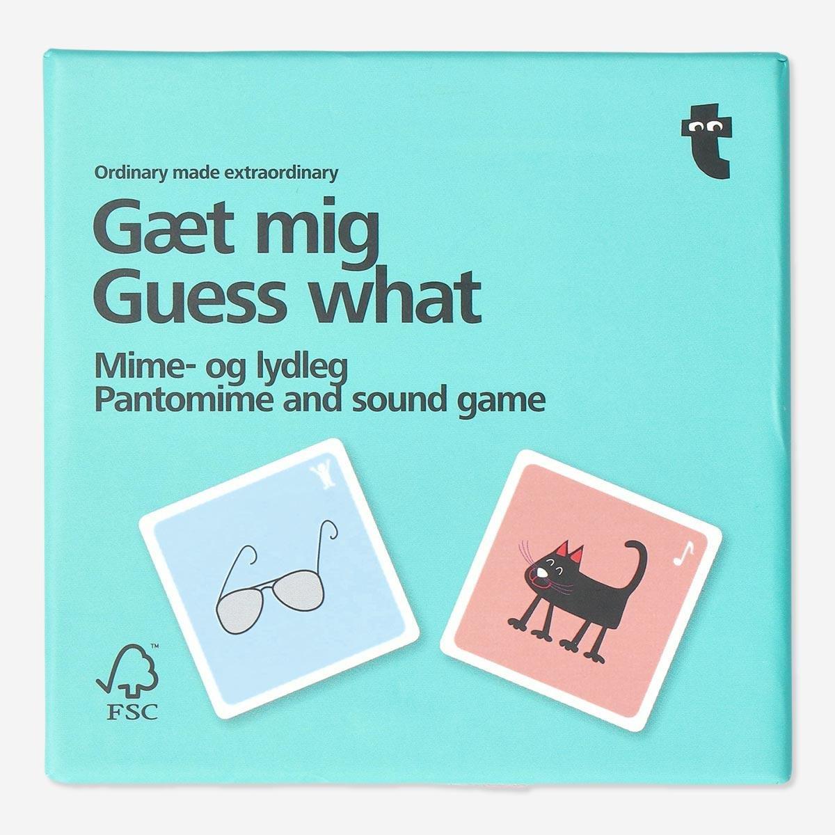 Green guess what. pantomime and sound game
