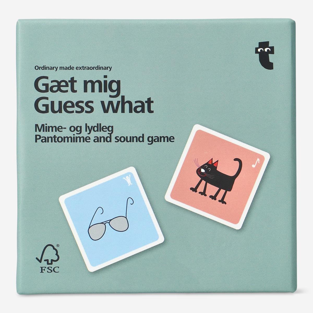 Green Guess What. Pantomime And Sound Game