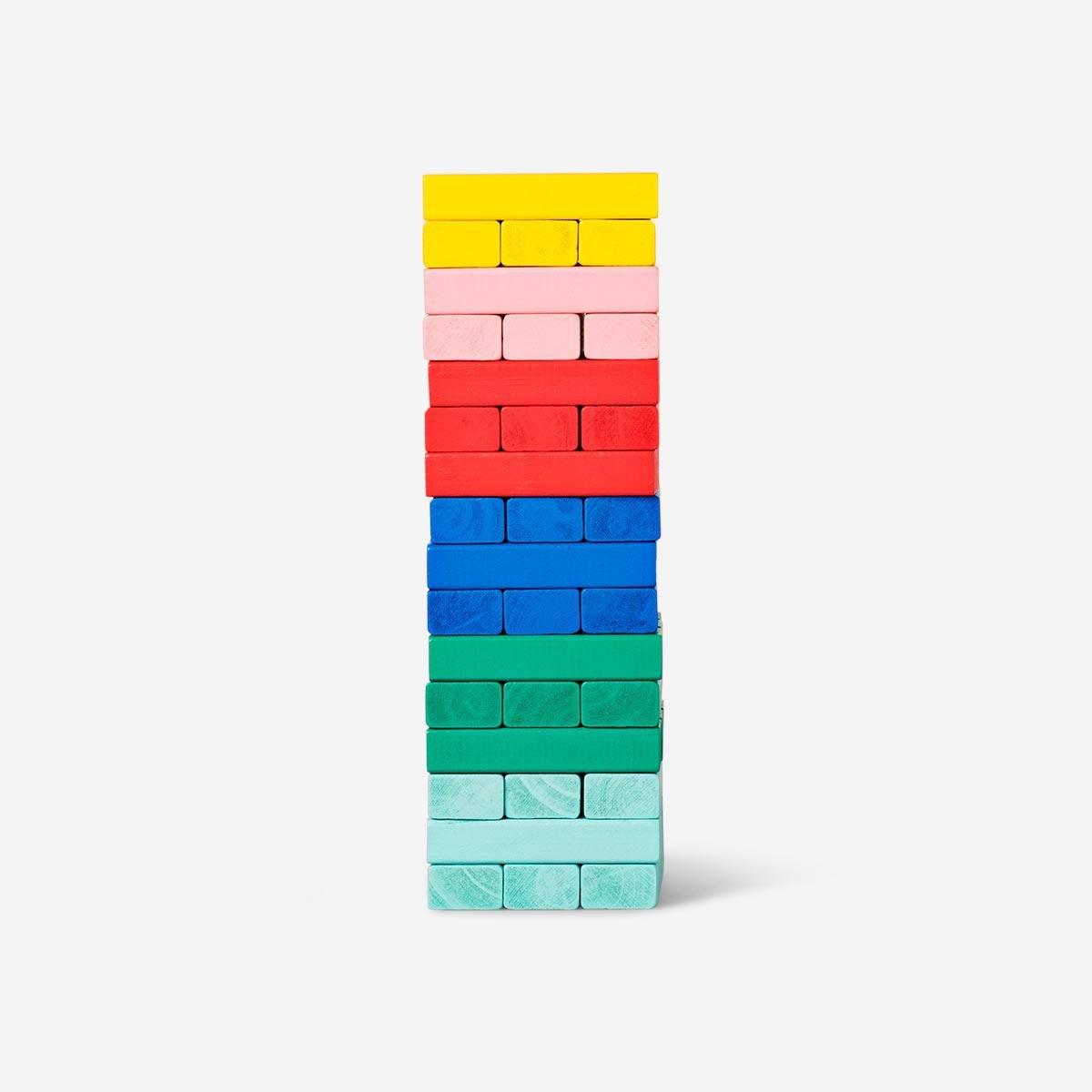 Multicolour stacking tower game
