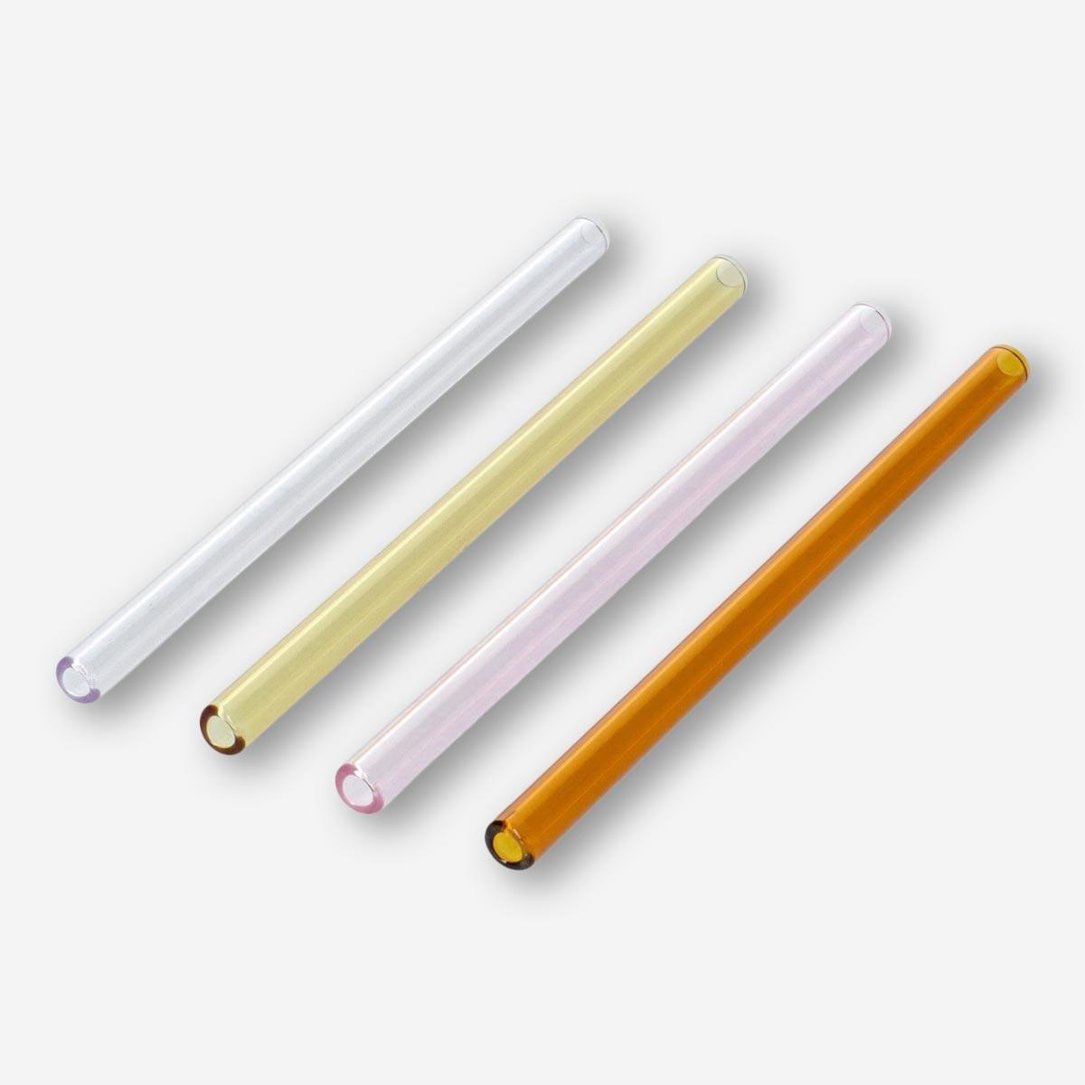 Multicolour glass straws