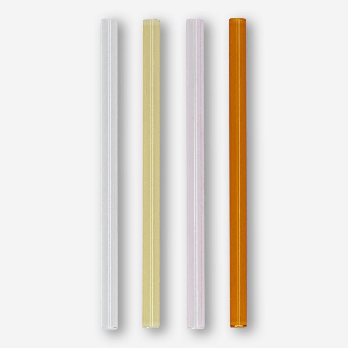 Multicolour glass straws