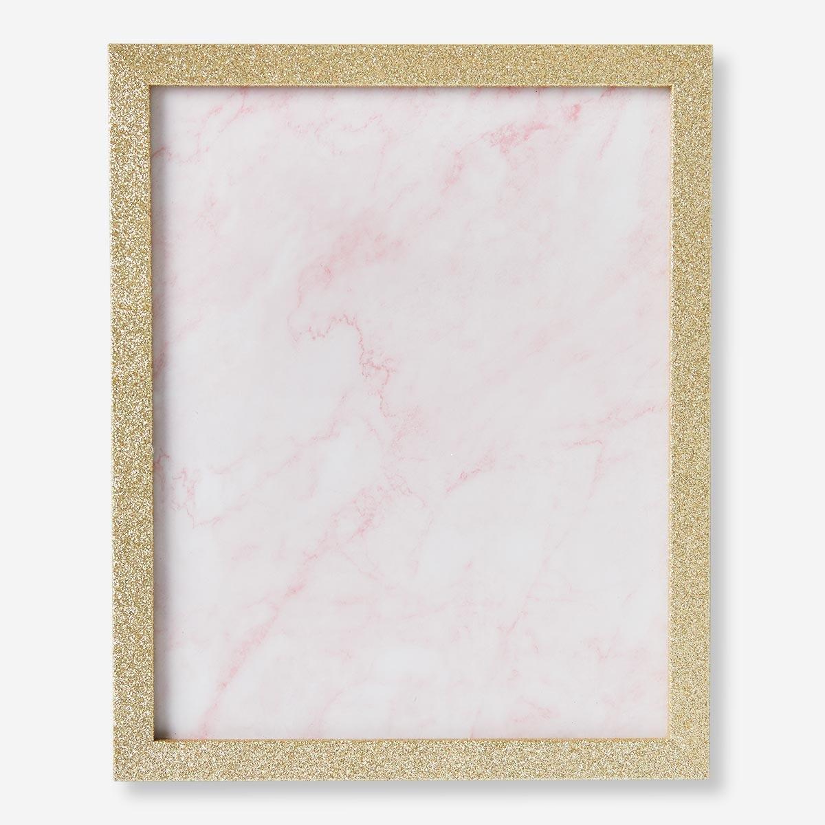Gold glitter picture frame