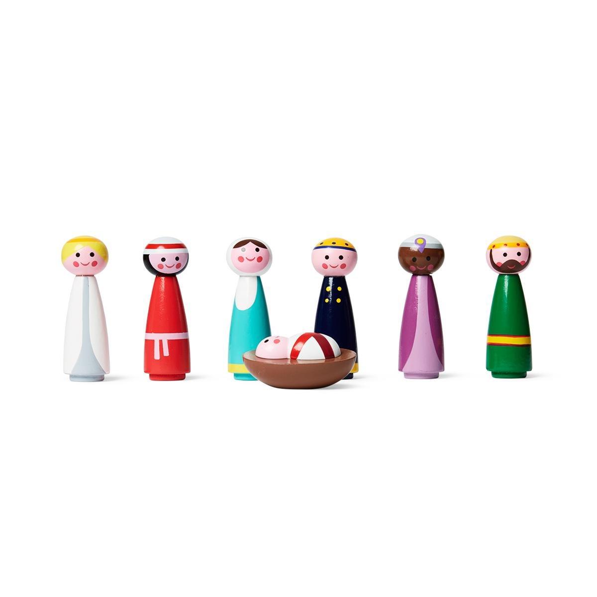Wooden nativity play
