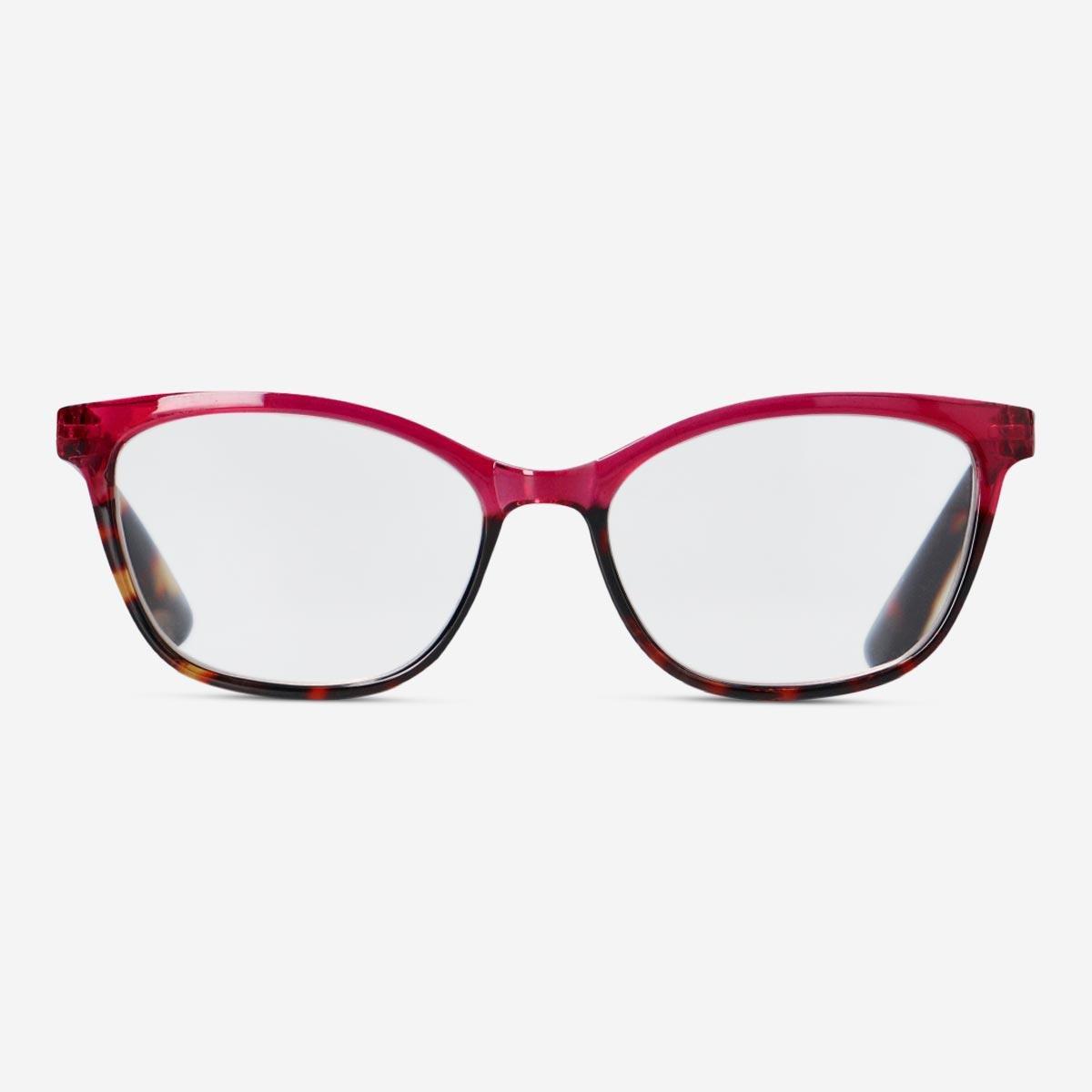 Pink reading glasses. + 3.0