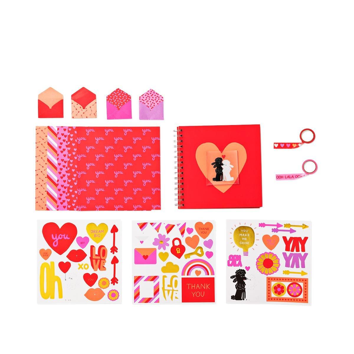 Valentine scrapbook kit