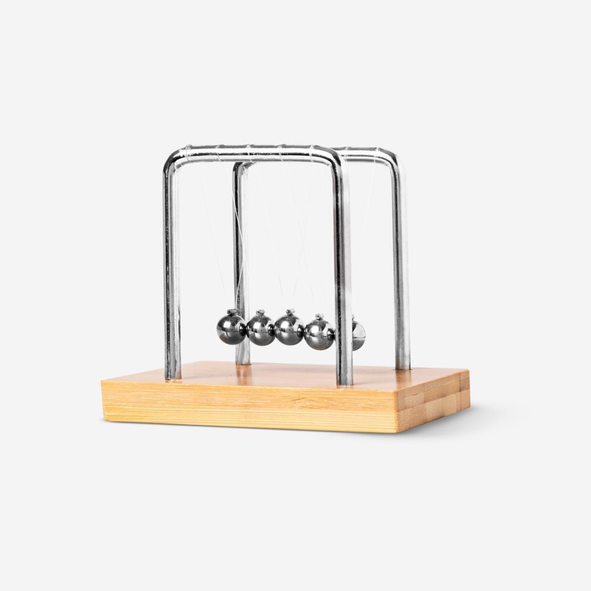 Wooden base newtons cradle