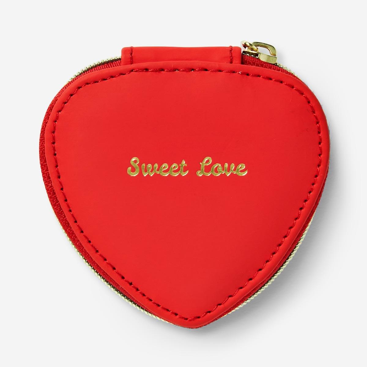Red jewellery box. 6 cm