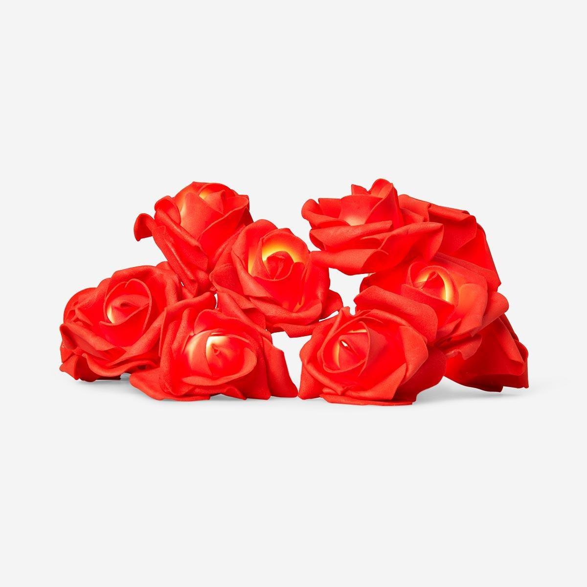 Red rose string lights. 285 cm