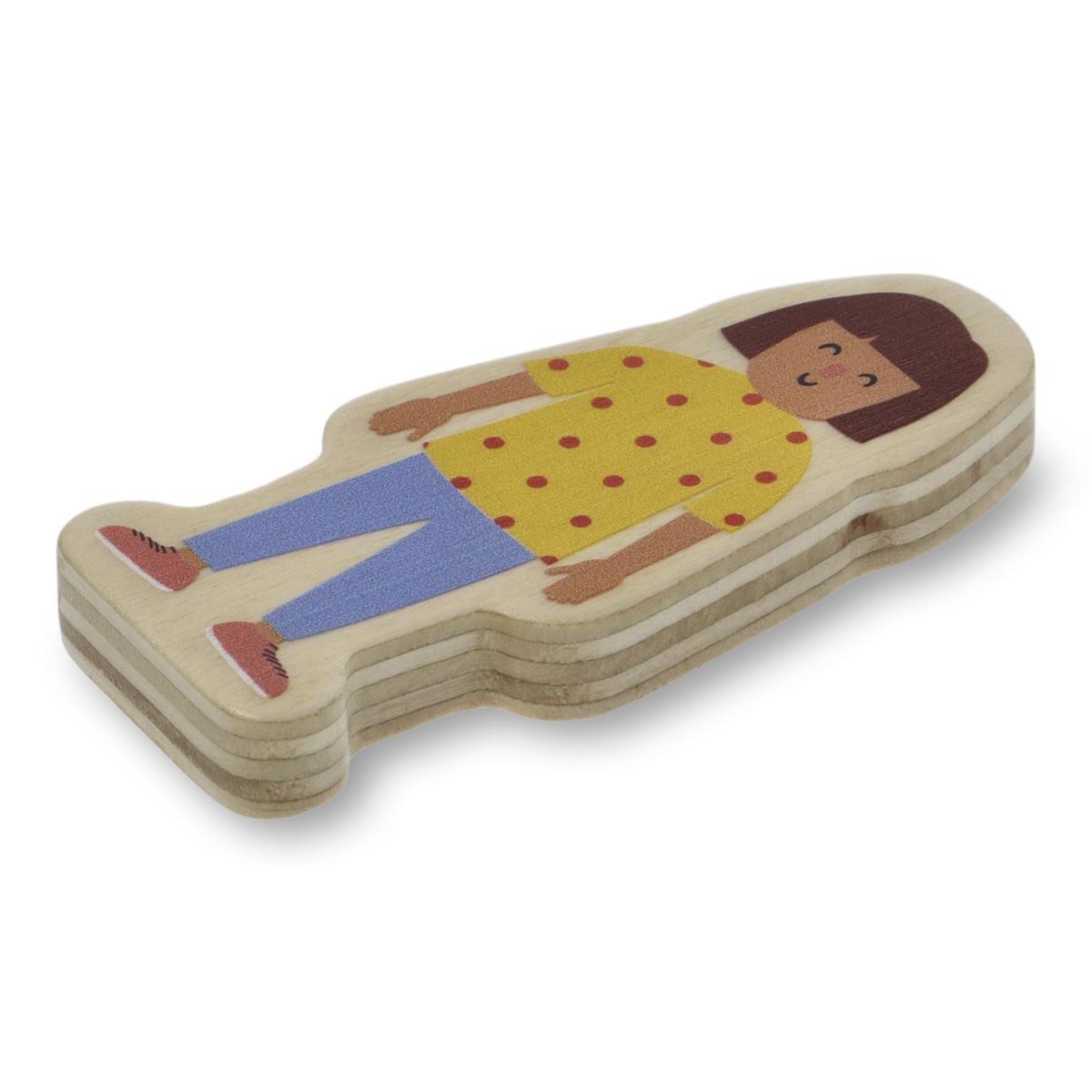 Yellow wooden doll