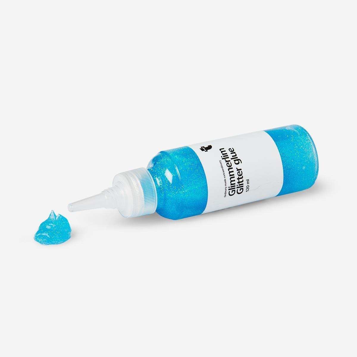 Blue glitter glue