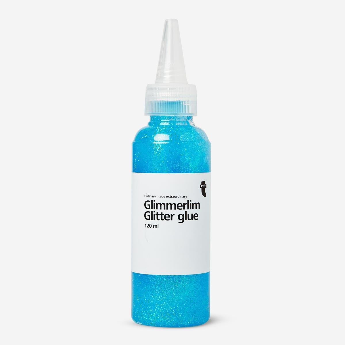 Blue glitter glue