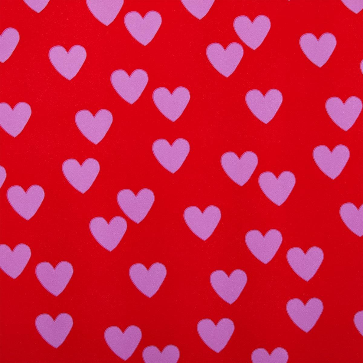 Pink heart wrapping paper