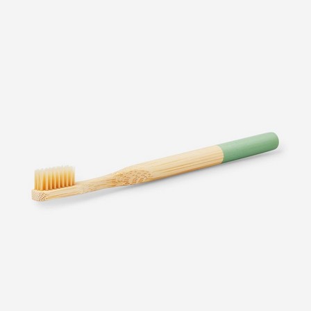 Wooden turquoise toothbrush