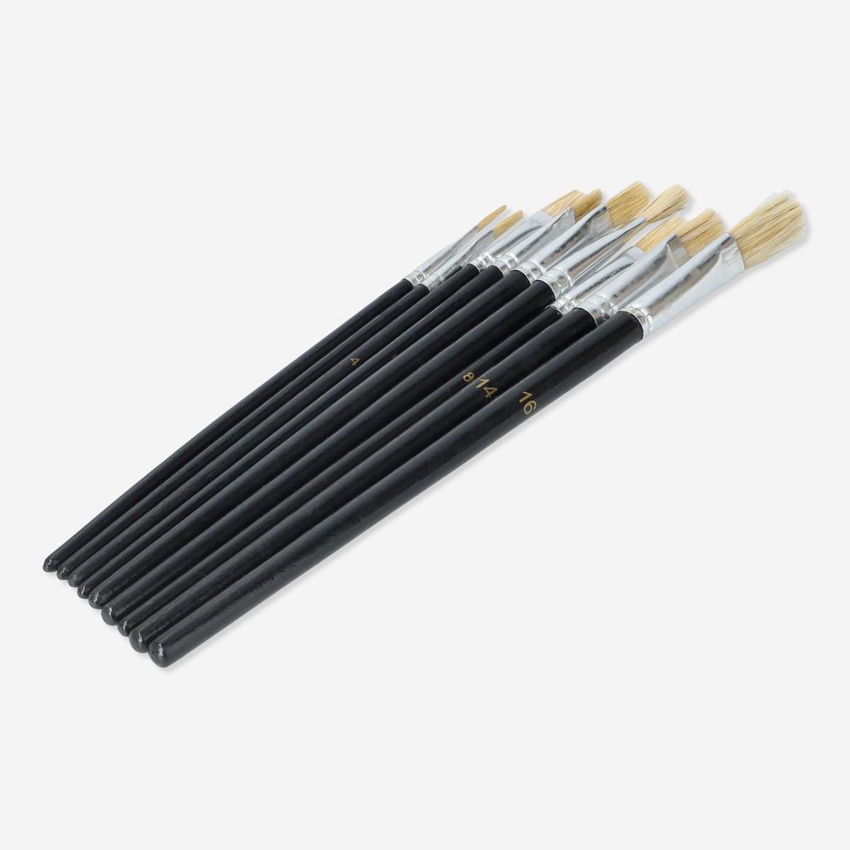 Black Paint brushes. 9pcs