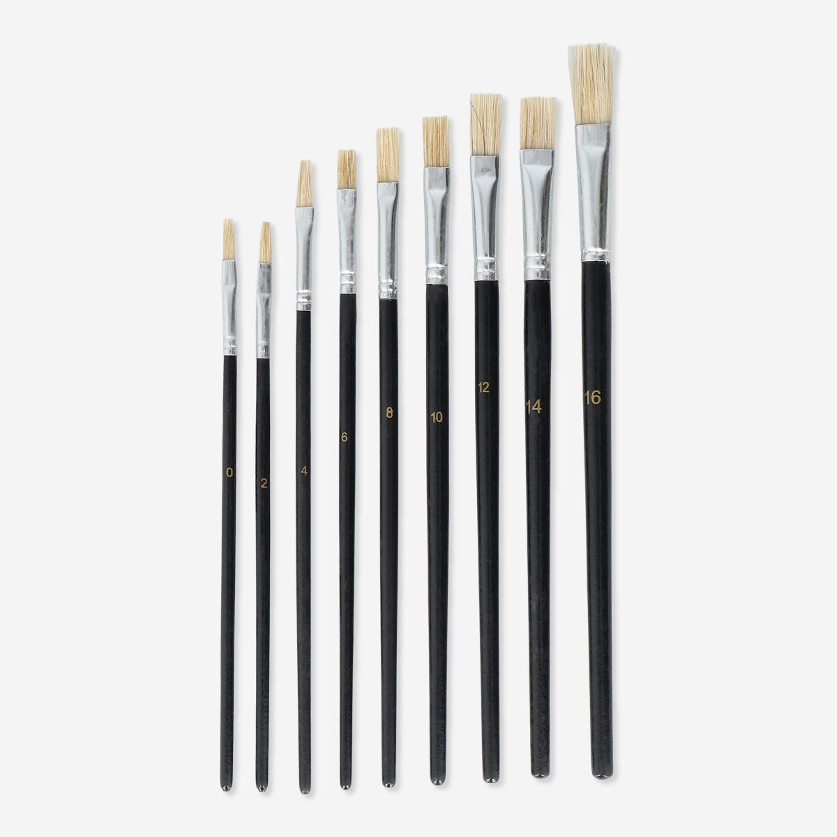 Black Paint brushes. 9pcs