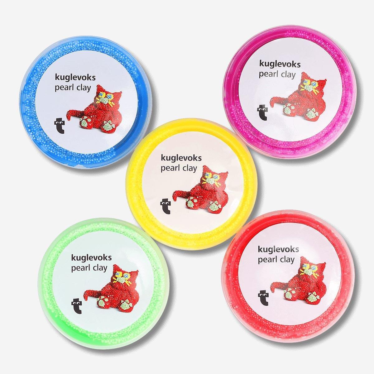 Multicolour pearl clay. 5 pcs