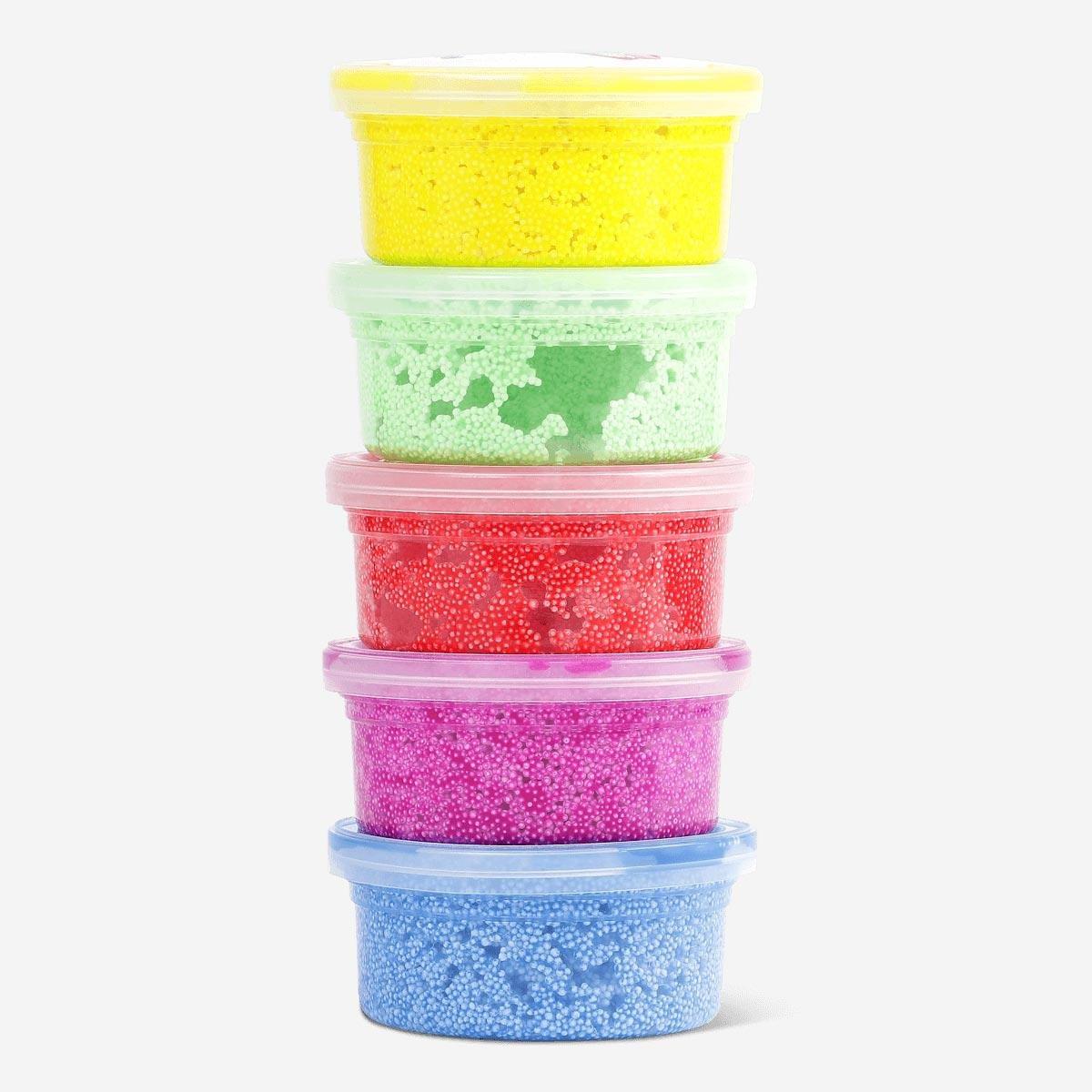 Multicolour pearl clay. 5 pcs