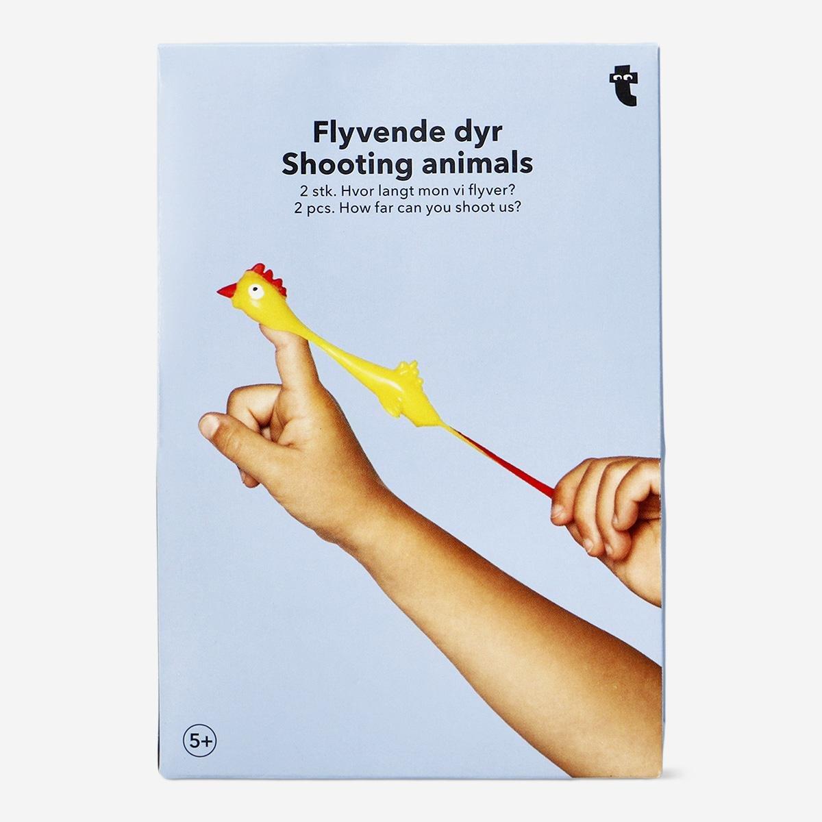 Yellow Shooting Animals. 2 Pcs