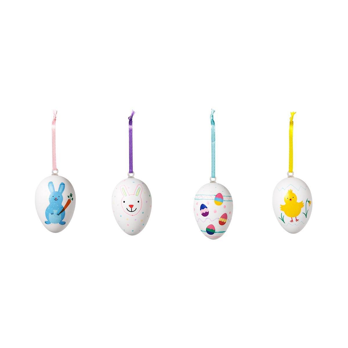 Multicolour diy decorative eggs. with stickers and markers