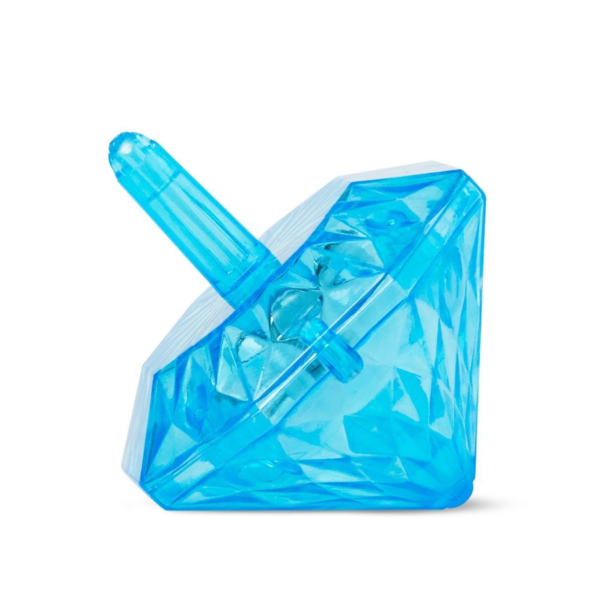 Blue spinning top