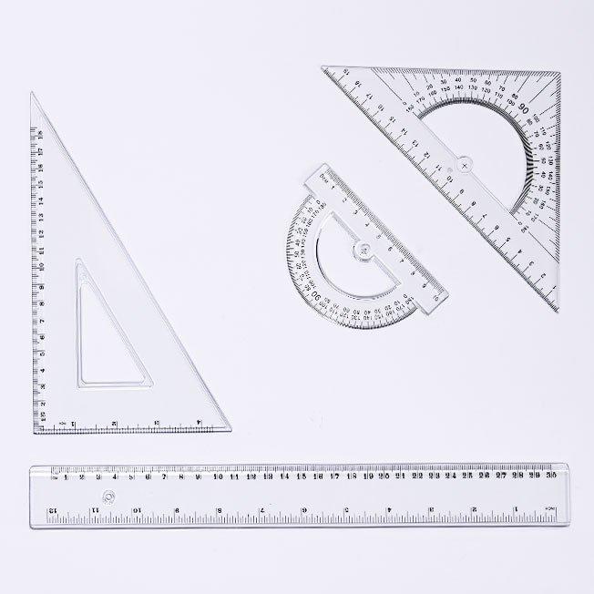 White geometry pieces