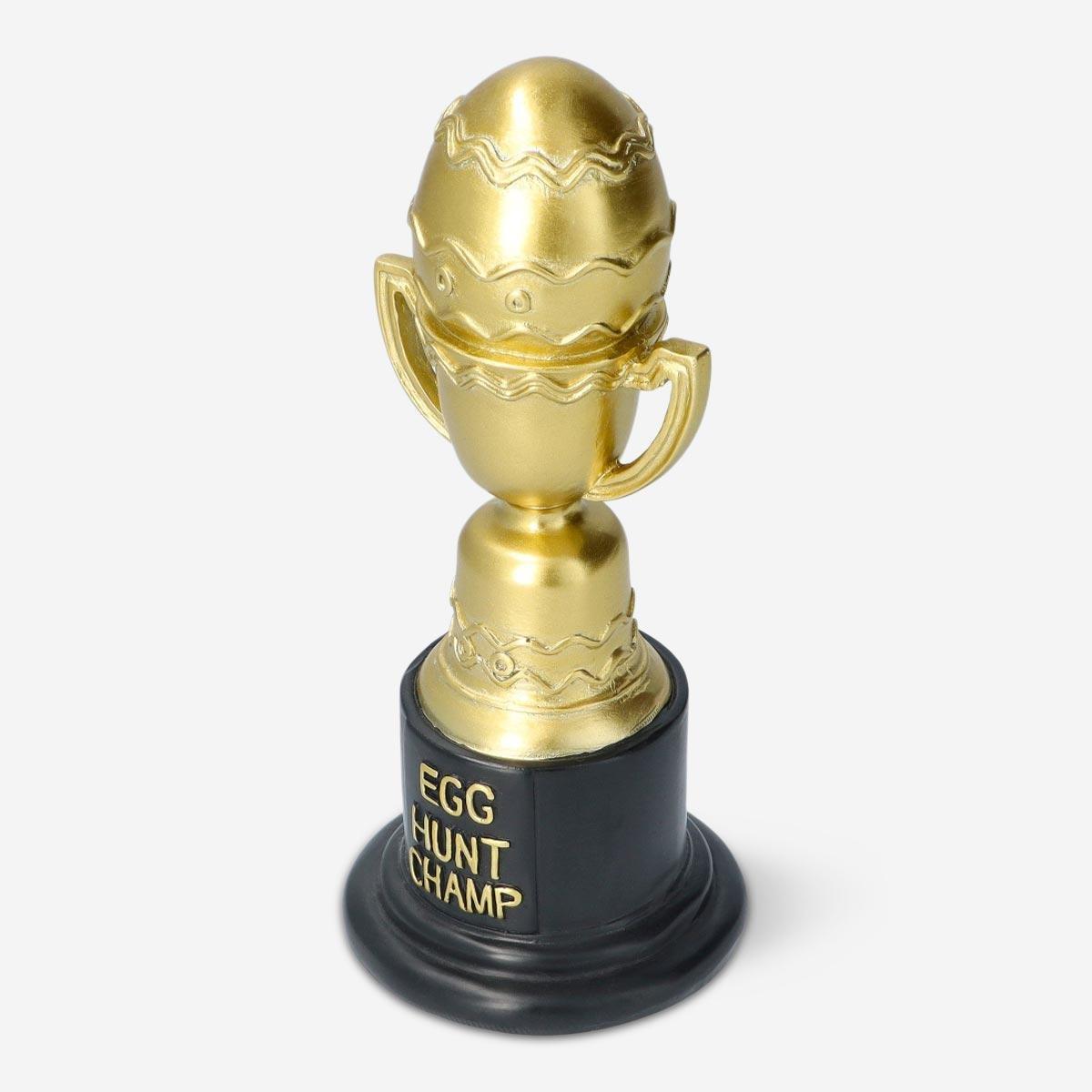 Gold trophy. egg hunt