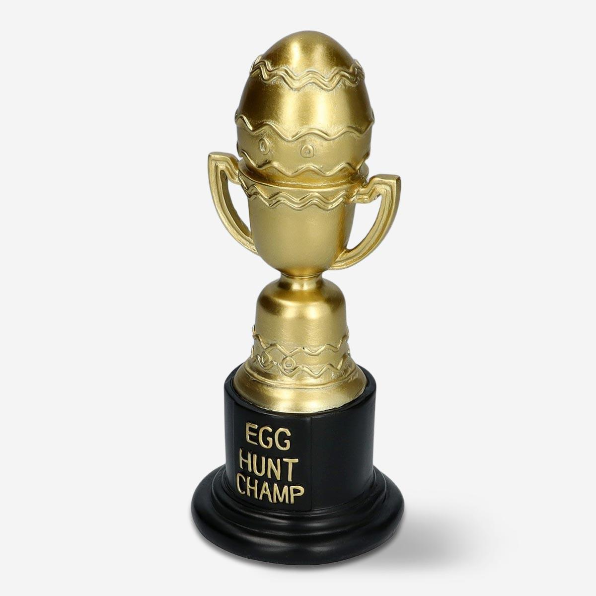 Gold trophy. egg hunt