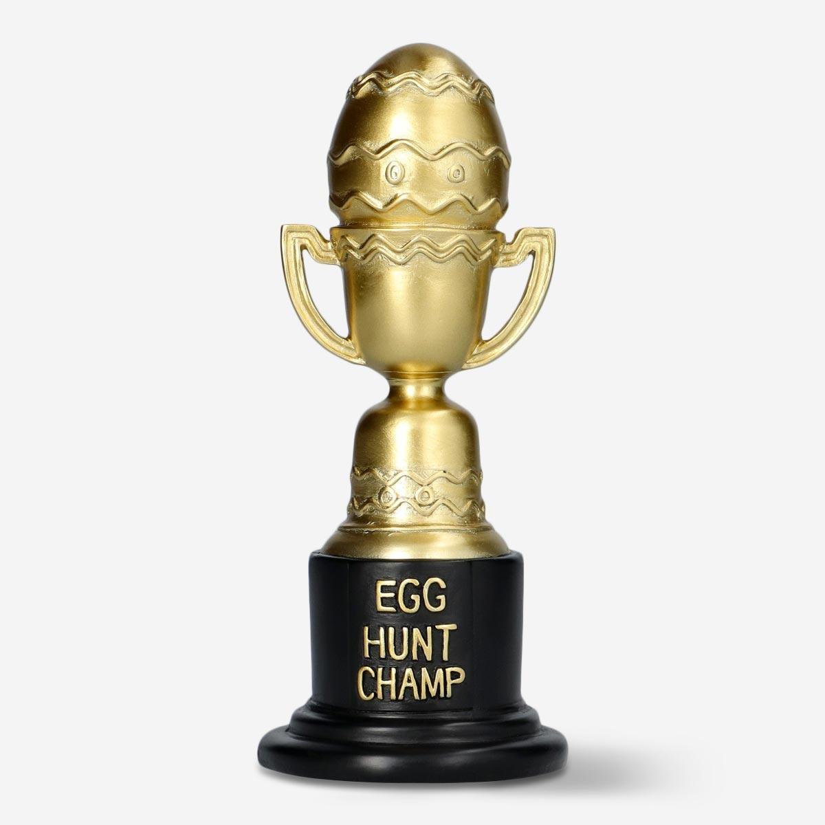 Gold trophy. egg hunt