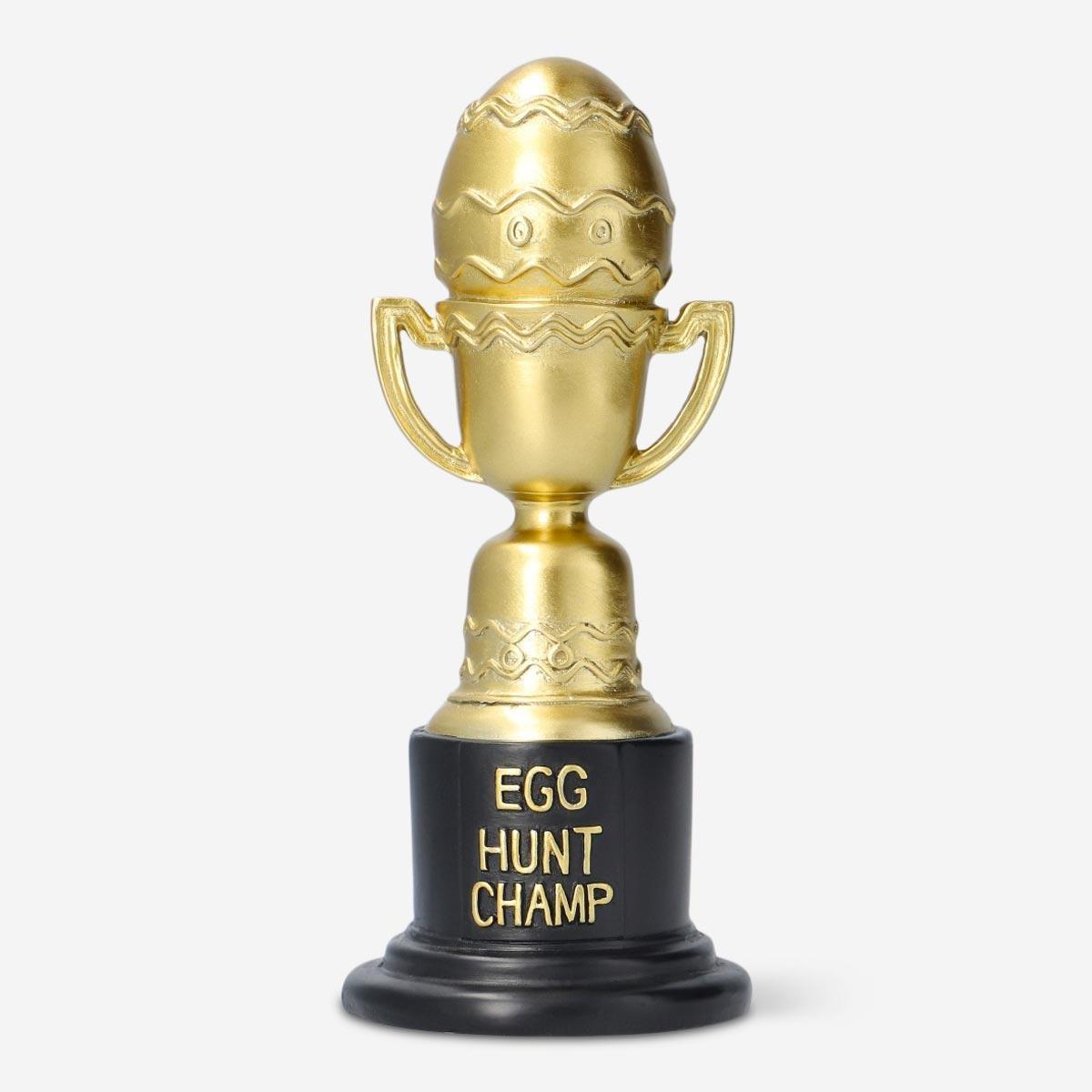Gold trophy. egg hunt