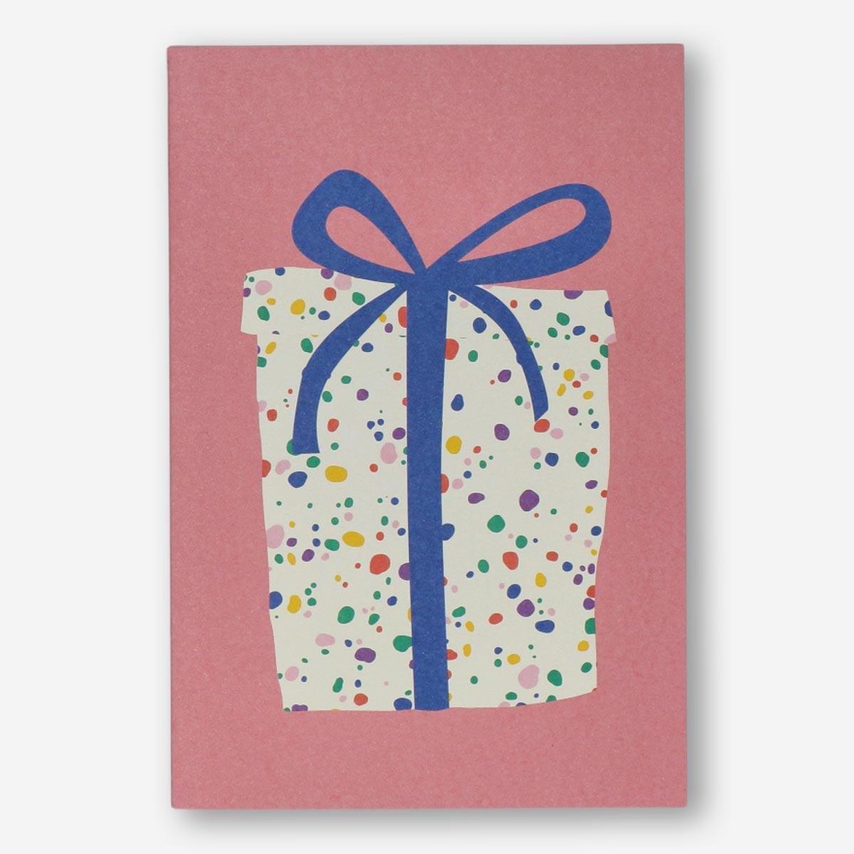 Pink birthday card with envelope