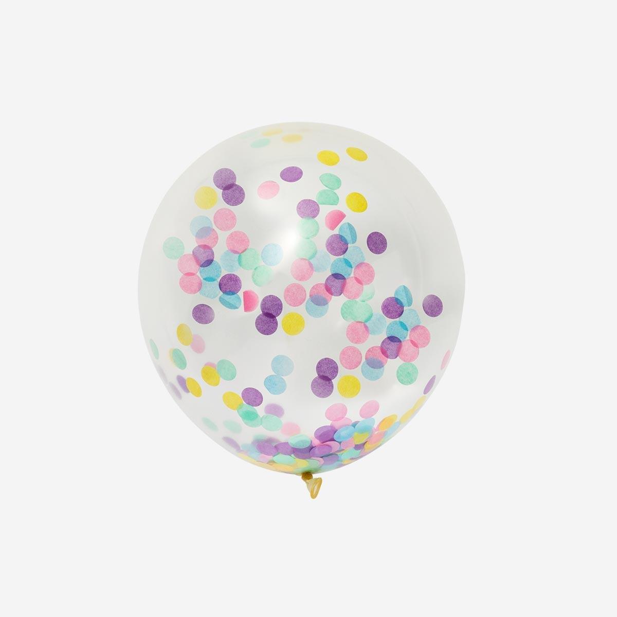 Multicolour confetti balloons