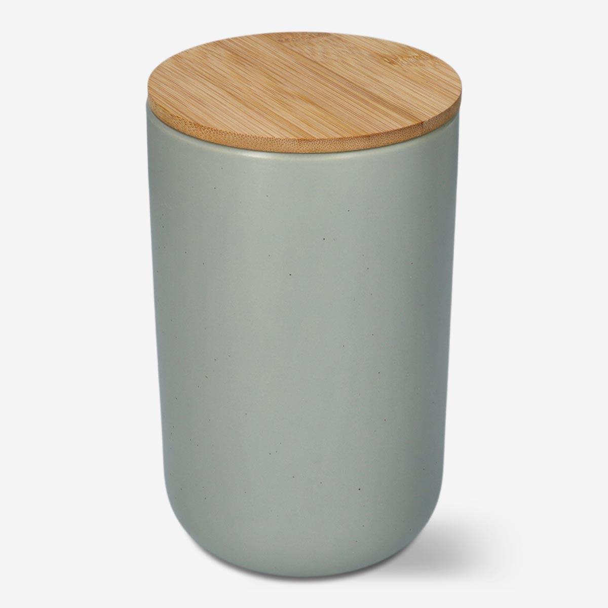 Grey storage jar. 19 cm