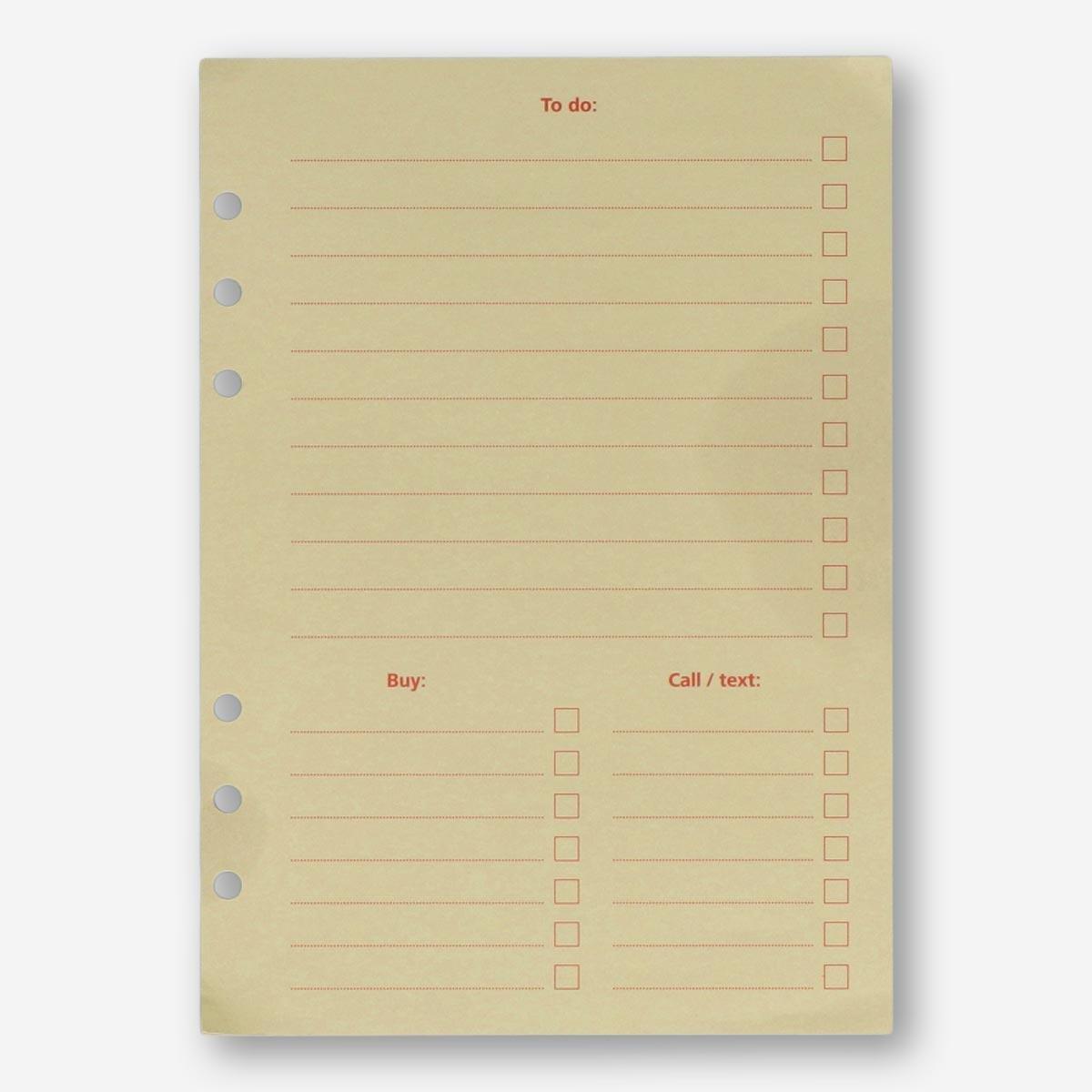 Yellow refill sheets