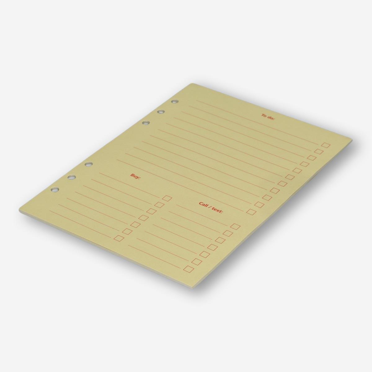 Yellow refill sheets