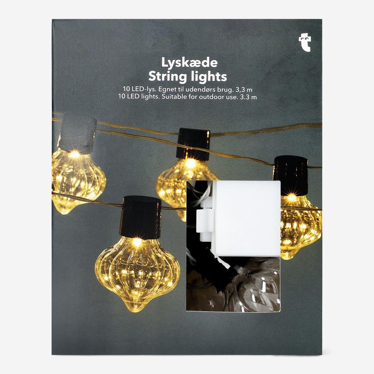 White Outdoors Warm String Lights. 330 Cm