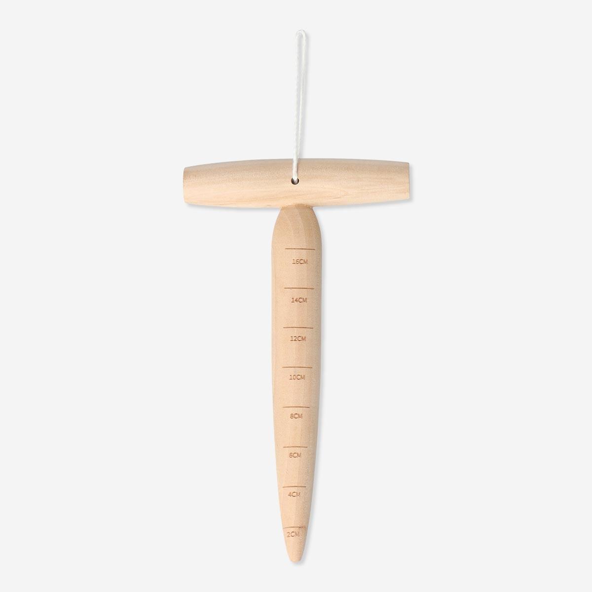 Wooden Garden dipper and ruler