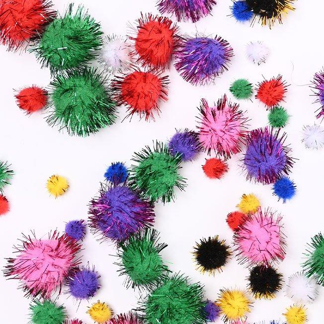 Multicolour pom balls