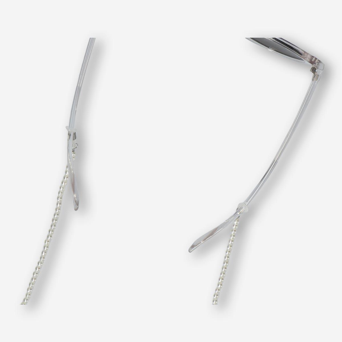 Silver spectacle strap