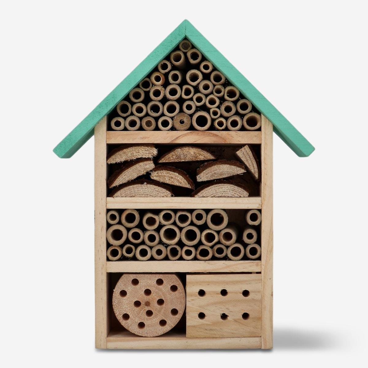 Wooden bug hotel. 25 cm