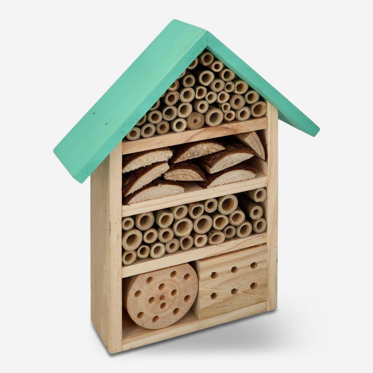 Wooden bug hotel. 25 cm