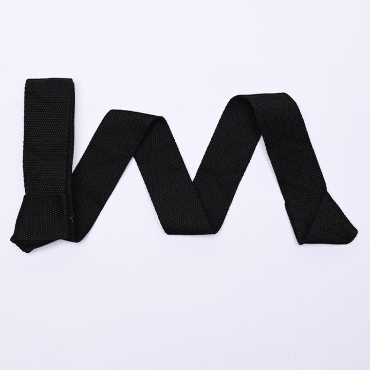 Black yoga mat straps